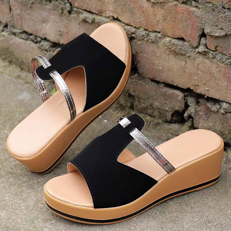 2025 new Retro Lucyever Platform Wedge Sandals Woman Summer Orthopedic Thick Sole Slippers Women Lightweight Anti-Slip Flip ps 43 d5a8