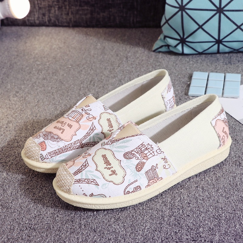 Women Loafers Slip On Flats Female Casual Stripe Comfortable Soft Cotton Mother Shoes Ladies Fashion Footwear 2019 4e32