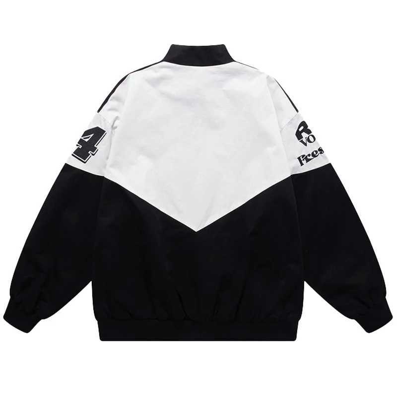 Men's Jackets Letter Embroidery Racing Jacket Men Women Patchwork Strtwear College Baseball Coat Motorcycle Varsity Bomber Jacket Autumn New Y240