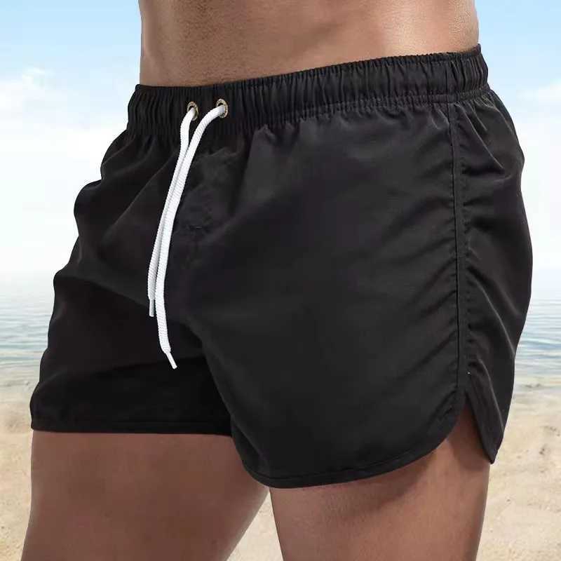 2024 New Summer Mens Swimwear Shorts Brand Beachwear Sexy Swim Trunks Men Swimsuit Low Waist Breathable Beach Wear Surf S-3XL W250214