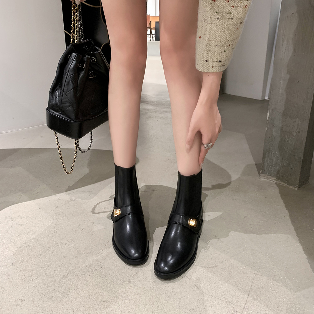 Leather Ankle NEW for 2022 Autumn Winter New Fashion Casual Shoes Ladies Platform Women Boots ea79 Platm
