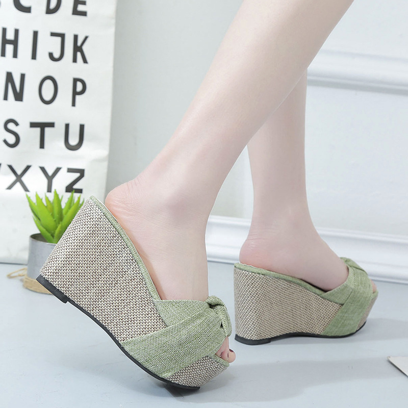 Free Gift Feet Chain Slip On Leisure Platform Summer Sandals 2020 Wedges High Heels Women Shoes Woman Mules Flip ps ad32 603