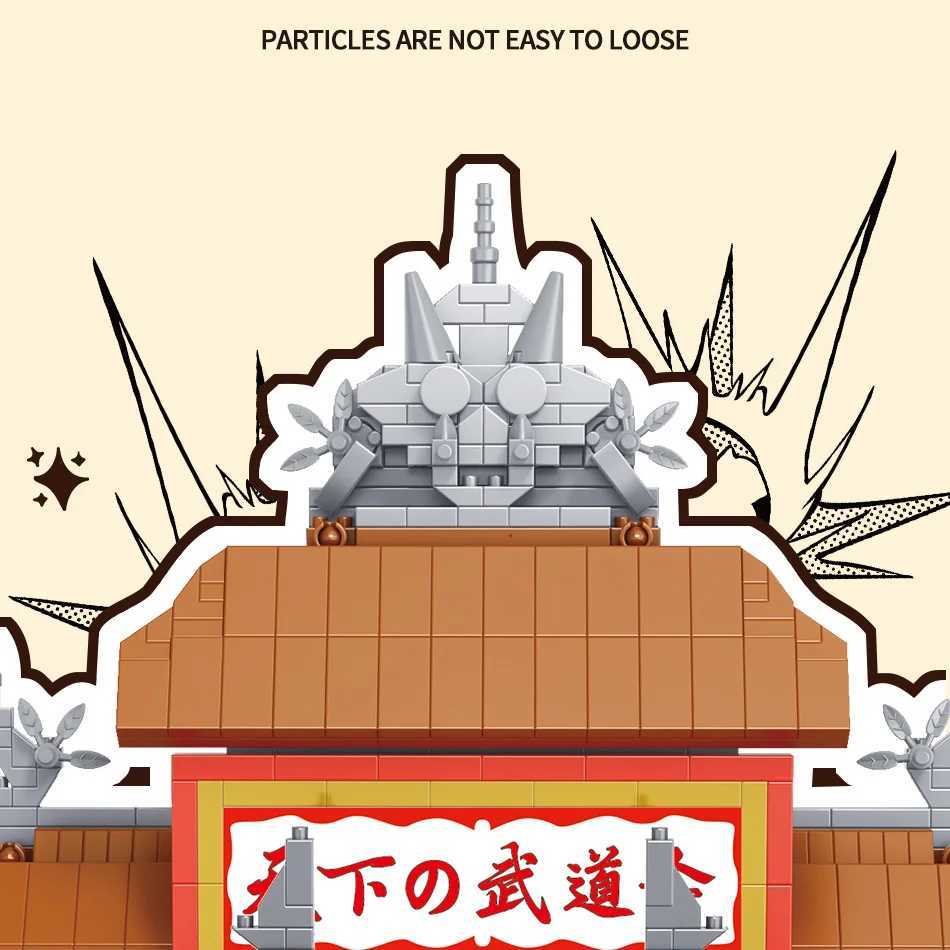 Classic Japanese Anime Scene Miniature Diamond Blocks Dragon Balls Tenkaichi Budokai Hall Building Bricks Toy Nano Bricks W240828