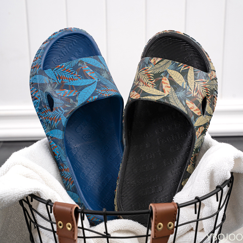 Shoes Men Summer Slippers 2022 New Beach Sandals Male New Quality Casual Flat Non-Slip Breathable Light Home Slides Chanclas Mujer Playa Eddc