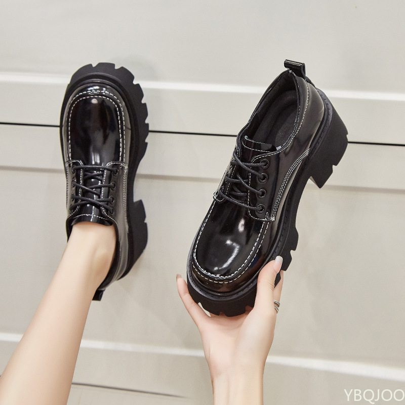 Small Uniform Leather Female British Girl Japanese Wild Black Retro Mary Jane Lolita Platform Shoes Low Hee 9dae
