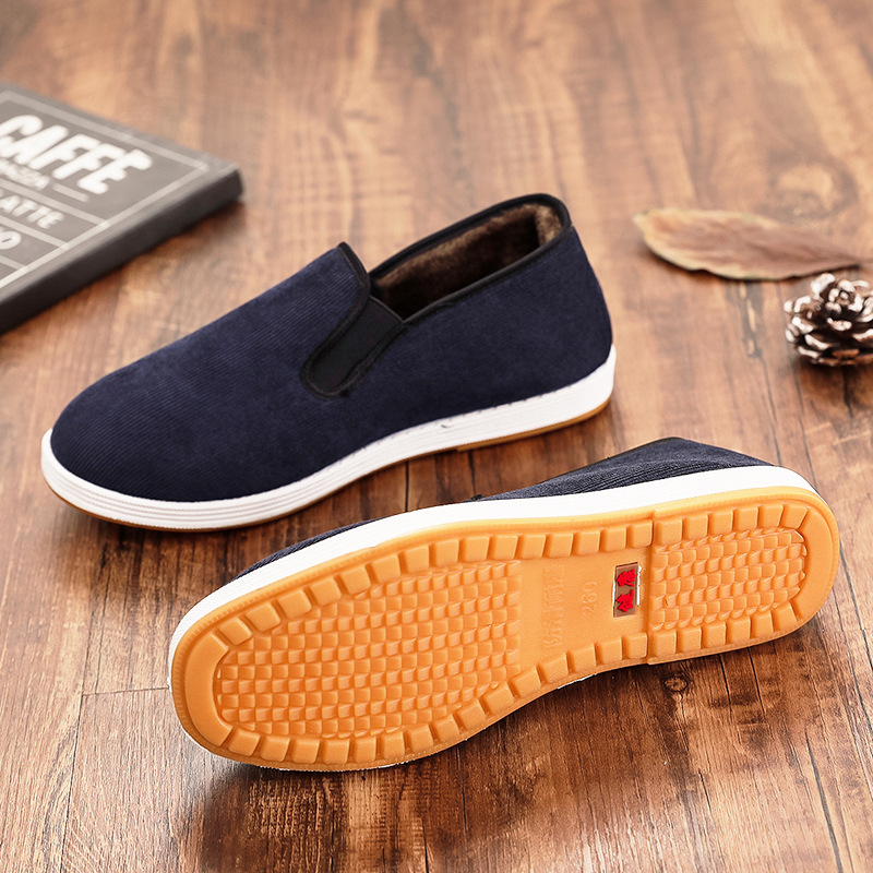 Sole Soft Embroidery Men Chinese Style boots Round Mouth Cloth Shoes 2023 4bef