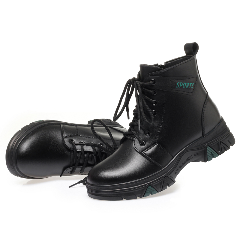 AIYUQI Women's Boots Large Size 2024 New Genuine Leather Wool Warm Winter Boots Women Wedge Casual Women's Short Shoes