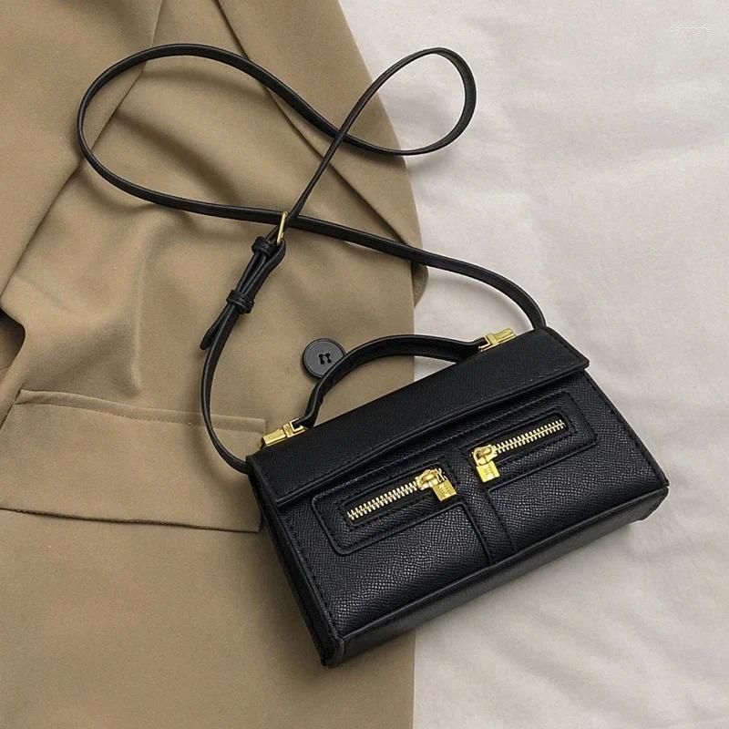 Totes Brown Small Square Bag For Women Top Brand New Shoulder Fashion Soft Handle Tote Designer Crossbody Versatile Zipper Handbag