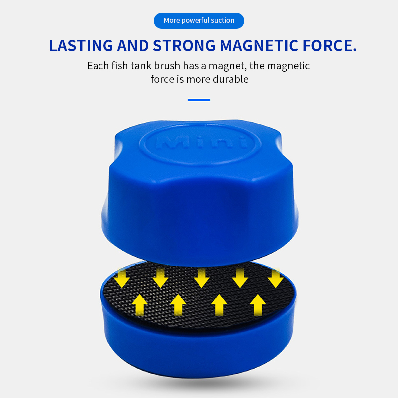 Aquarium Magnetic Brush Glass Floating Algae Scraper Curve Glass Cleaner Mini Scrubber Tool Fish Tank Glass Cleaning Magnet Tool