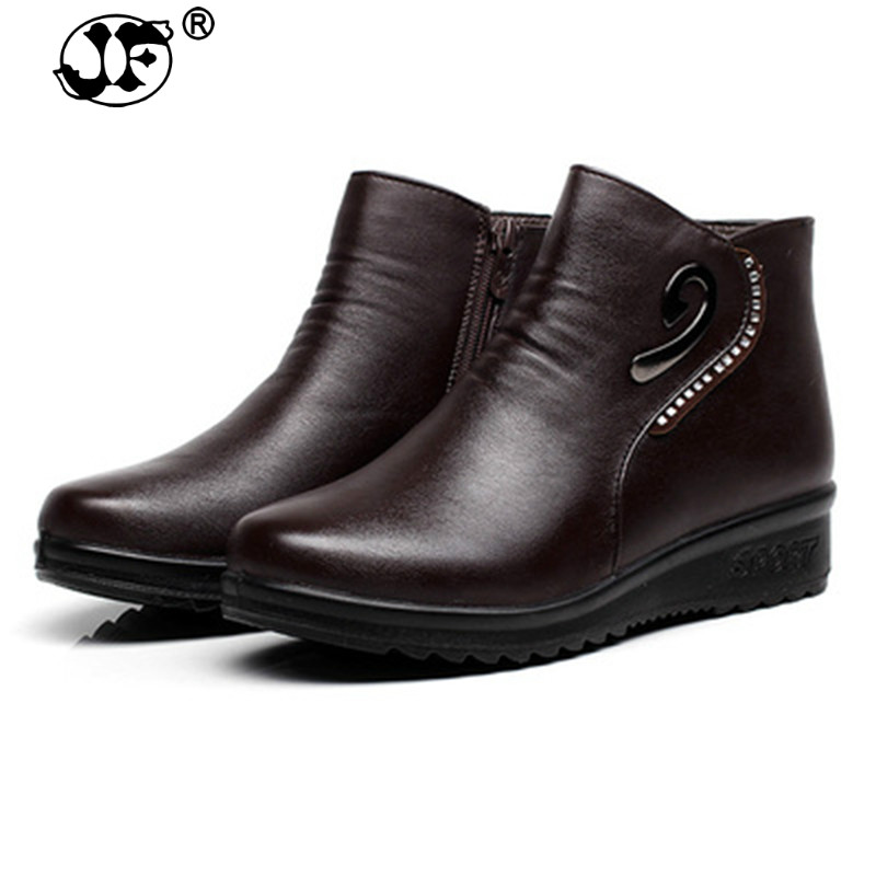 new Winter mother Fashion shoes middle-aged cashmere warm snow boots large size pregnant women flat cotton bootsiio a9d9 iio