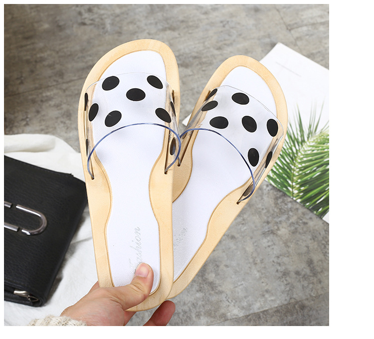 2025 NEW Women s Summer Flat Slippers Light Casual Women Flip ps Outdoor Slides Fashion Dots Ladies Beach Sandals atillas De Mujer e