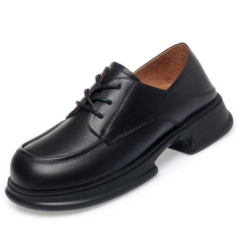 Loafers AIYUQI 2024 New British Style Lace-up Women's Spring Fashion Block Heel Comfortable Platform Ladies Shoes 4faf