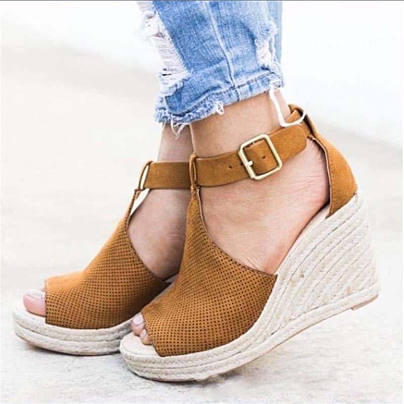 Customized Chic Adjustable Buckle Sandals Leopard Women Shoes