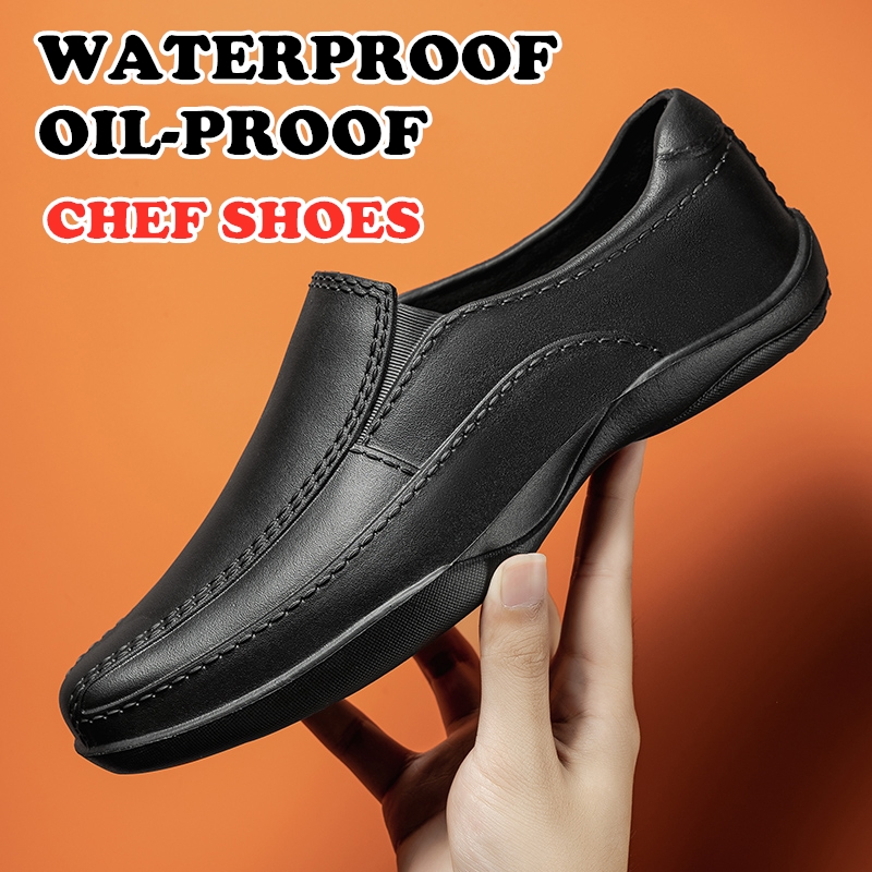 Men's EVA Kitchen Safety Working Shoes Non-Slip Waterproof Oil-proof Work Cook Shoes Chef Shoes Chef Master Hotel Restaurant