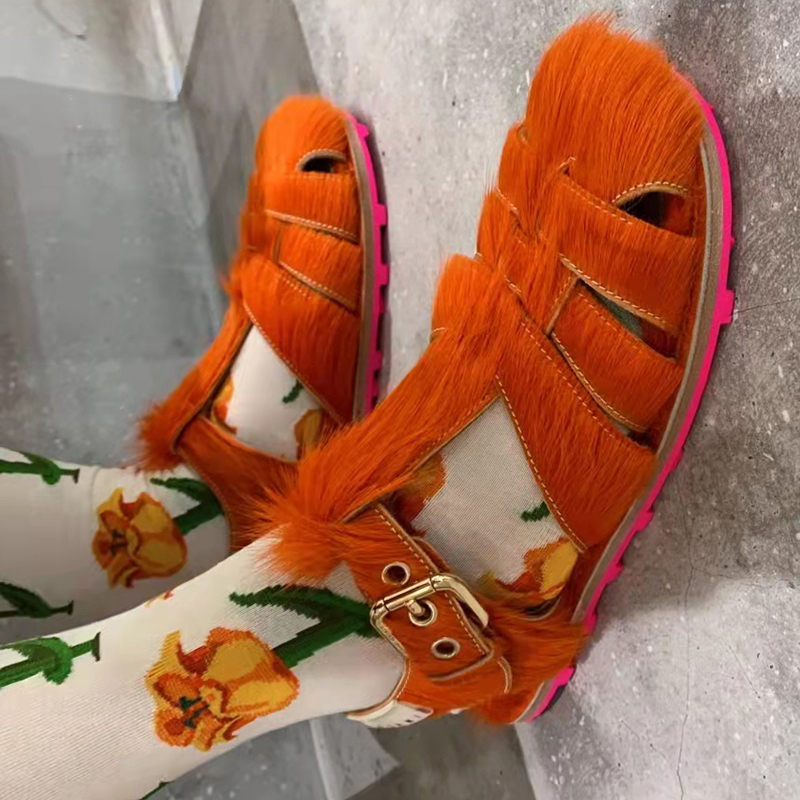 Ulzzang Haruku Summer Platform Sandals Women Fashion Beach Casual New Korean Shoes 2023 Rome Gladiator Gothic Punk Black Flats