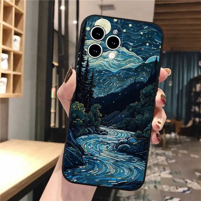 Van Gogh Starry Night phone case for iPhone 14 13 12 11 Pro Max XR 12mini 14 Plus phone case Funda M240902