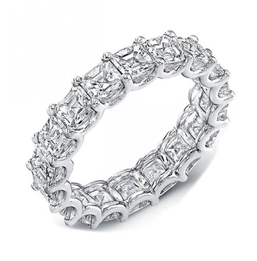 designer jewelry Moissanite dia ring Vecalon Lustre Promise Wedding Band Ring Top quality Sterg Sier VVS Dia Engagement rings for women men