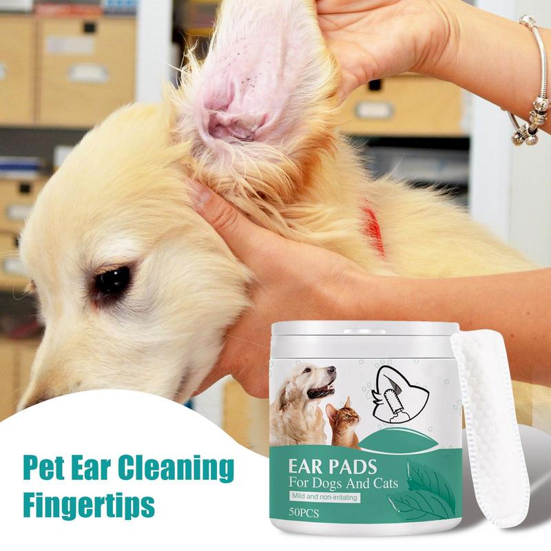 Cat Ear Wipes 50pcs Finger Cots For Pet Teeth Pet Health Supplies For Cat Dog Kitten Puppy All Sizes And Breeds Of Pets To Clean