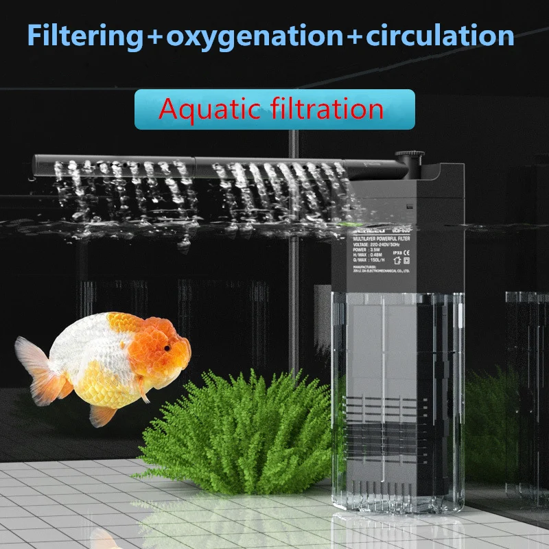 xygen Submersible Water Purifier Mini Aquarium Filte Turtle Tank Filter Aquarium Fish Tank Oxygen Increasing Pump Add Oxygen