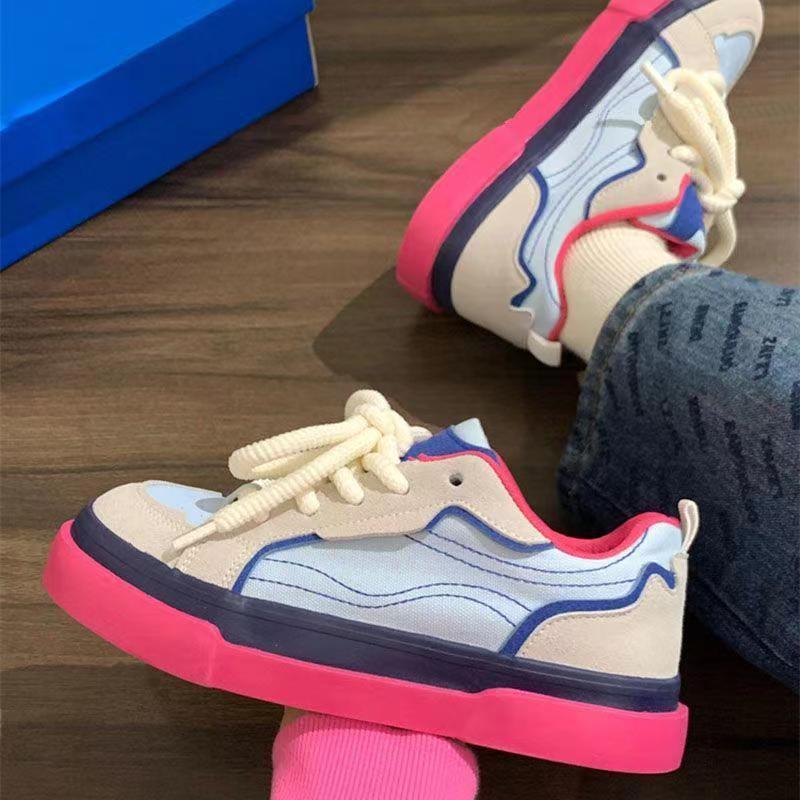 Women's versatile American niche thick soled non slip lightweight canvas shoes