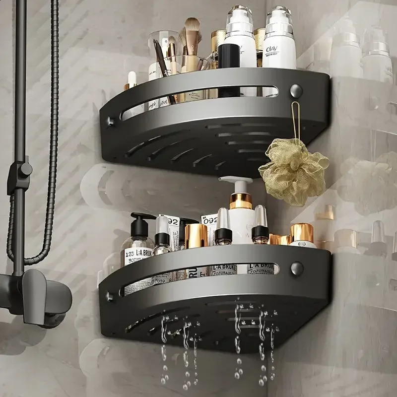 Bathroom corner shelf Bathroom corner shower gel Bathroom supplies storage rack Multi layer storage decoration rack 240902
