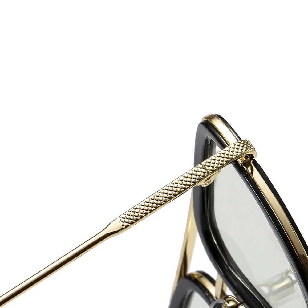 Square photochromic glasses for men anti blue light blocking glasses computer light retro unisex Tony Stark glasses M240902