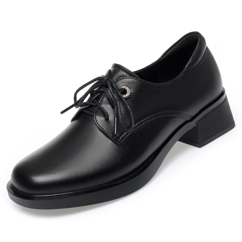 2025 NEW Fashion AIYUQI Lace Up Spring New Genuine Leather Women s Chunky Big Size Shoes For Ladies