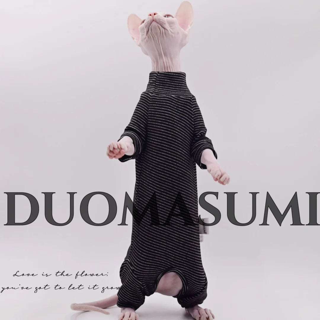 Cozy Four-Legged Cat Jacket for Hairless Breeds Cat Clothes for Sphynx Cats, Devon Rex Cats, Cornish Cats,Abbey Cats