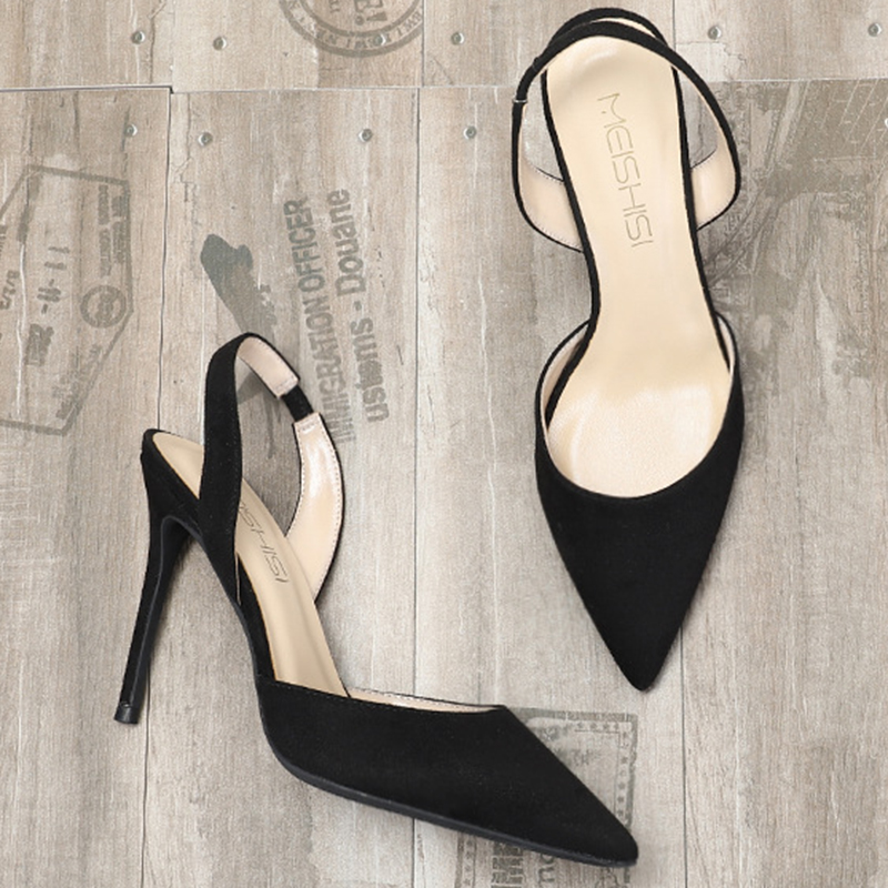 toe c4537 sgback Pointed Solid ck pumps women office New ankle elastic band single woman stiletto high heels shoes female 2020