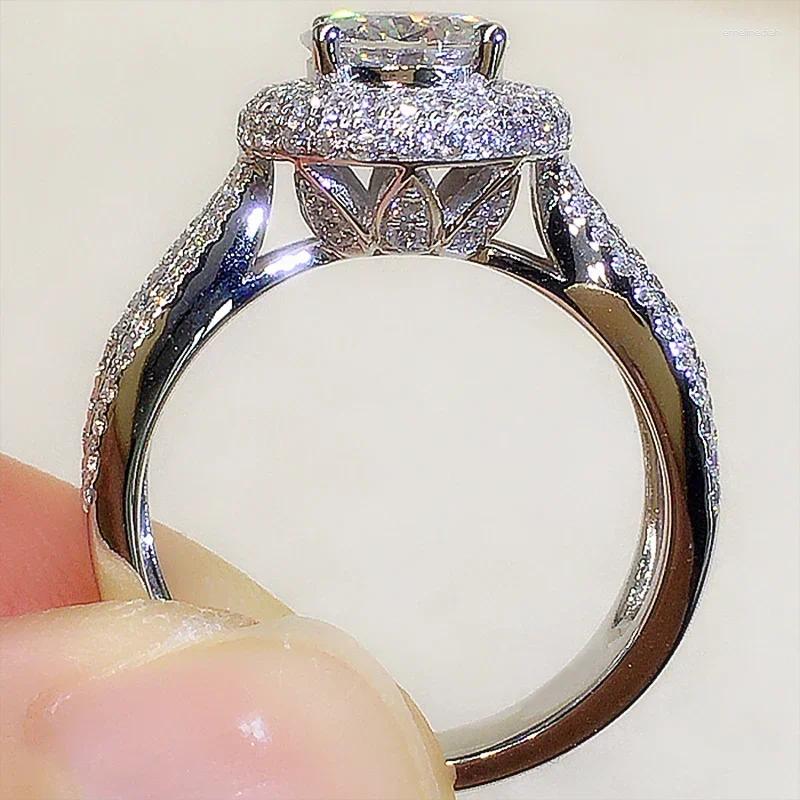 wedding rings 2024 gorgeous graceful band bridal shining finger ring with bright zirconia elegant lady highquality jewelry