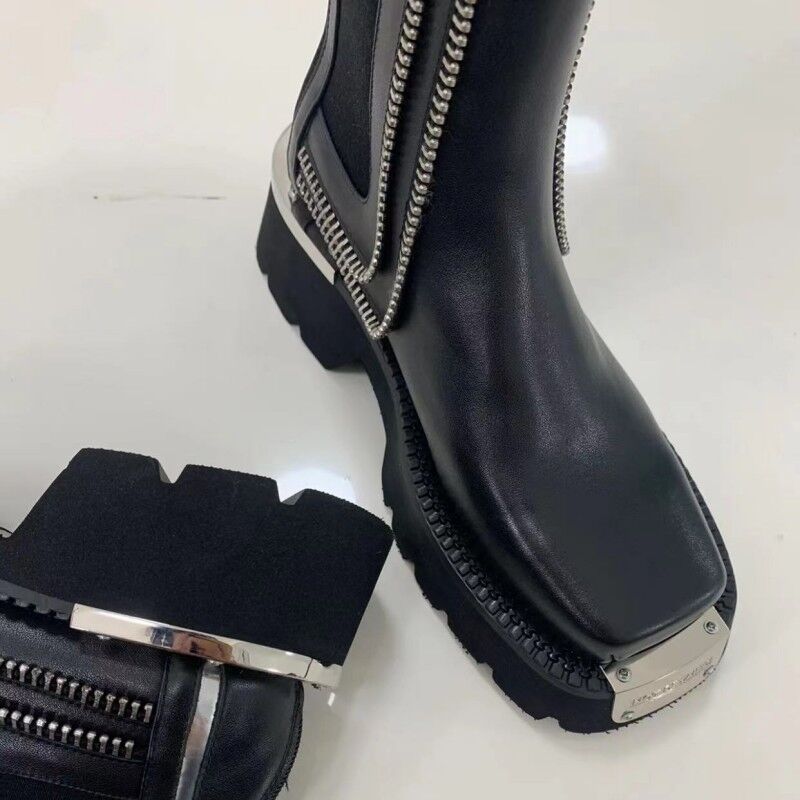 Thick Bottom Platform Women Ankle Boots Woman Shoes Zipper Fashion Female Designer Motorcycle Boot Casual Ladies Footwear 2023