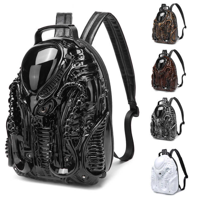 Creative Design Alien Backpack Cyberpunk New Trendy Backpack Unisex 240915