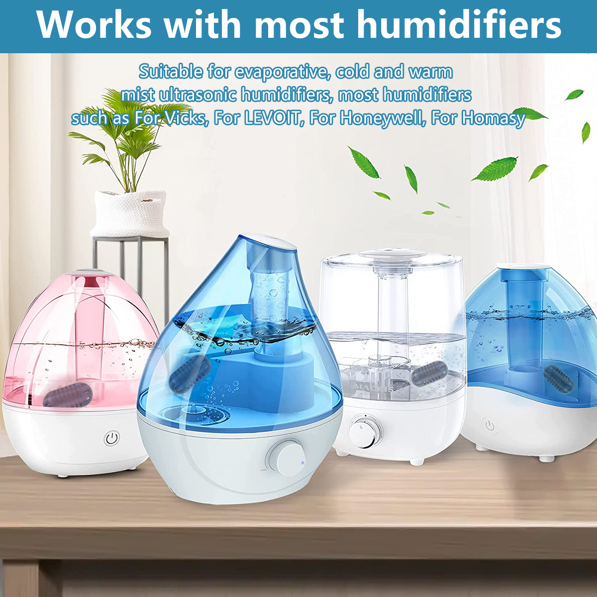 10pcs Demineralization Cartridge for Ultrasonic Humidifiers Filters Mineral Deposits Prevents Hard Water Build-Up UHE-CM65/WM70