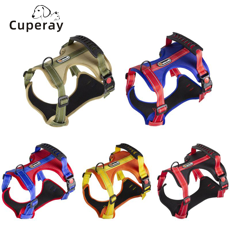 No Pull Harness Breathable Sport Harness with Handle-Dog Harnesses Reflective Adjustable for Medium Large Dogs,for Easy Control