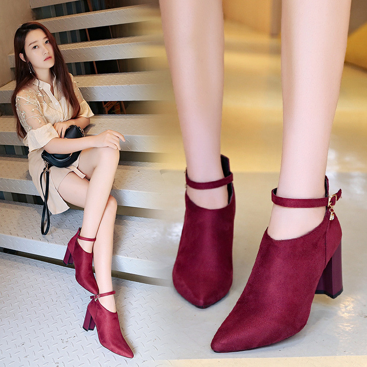New 2021 style European and American Style Fashion Solid ck Zip High Heels Women Boots Sexy Pointed Shoes gbm9 5154