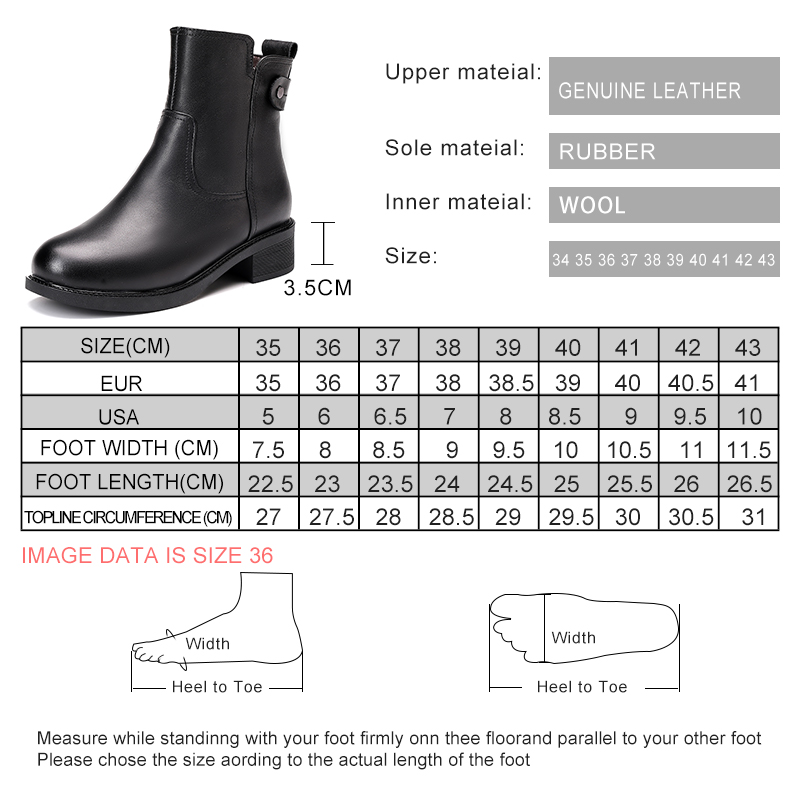 AIYUQI Women Winter Boots Anti Slip 2024 New Genuine Leather Women Short Boots Large Size Wool Women Motorcycle Boots