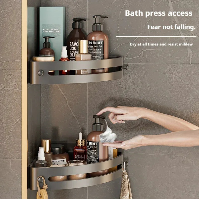 Bathroom corner shelf Bathroom corner shower gel Bathroom supplies storage rack Multi layer storage decoration rack 240902