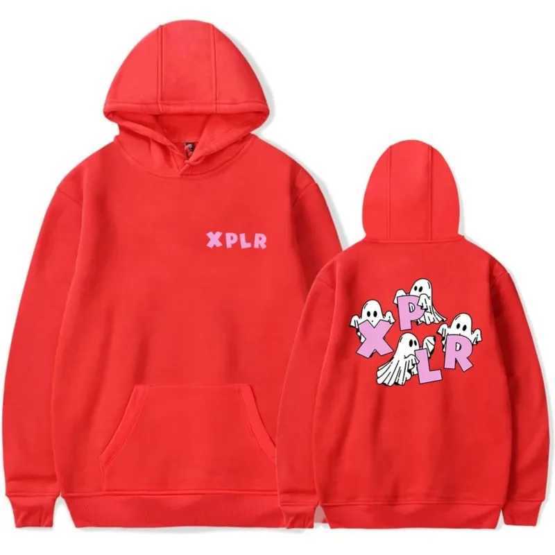 Xplr - Mens and womens long sleeved hooded sweatshirts unisex streetwear hip-hop style ghost print Sams and Colby Merch Y240902