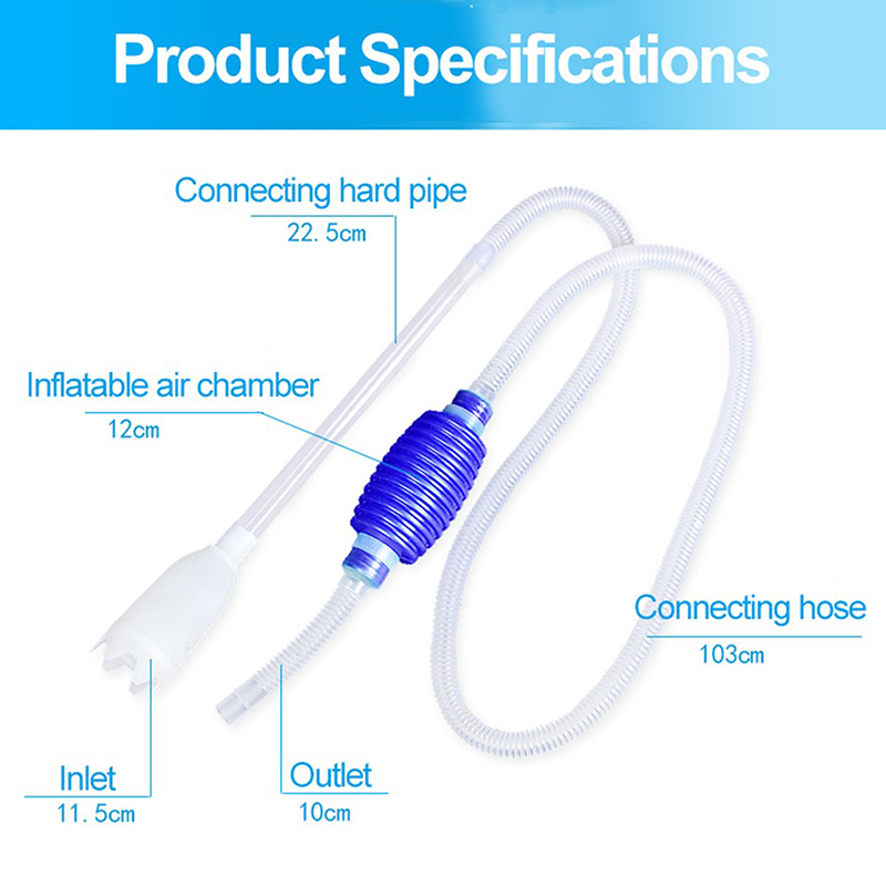 Aquarium Fish Tank Vacuum Gravel Water Filter Siphon Pump Manual Easy To Operate Cleaner Pump Safe Vacuum Cleaner Tools