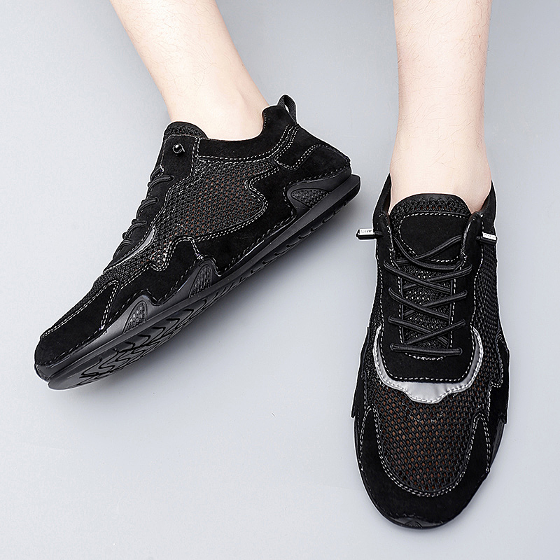NEW Brand Casual Golf Round Toe Breathable Mesh, Handmade Shoes, Discounted Men's White Sports Shoes