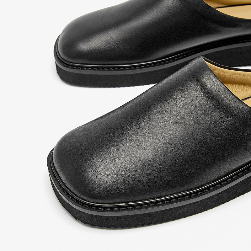 Summer BeauToday Mules New Women Genuine Calfskin Leather Round Toe Concise Outdoor Ladies Flat Slippers High Quality Handmade 36253 13ed