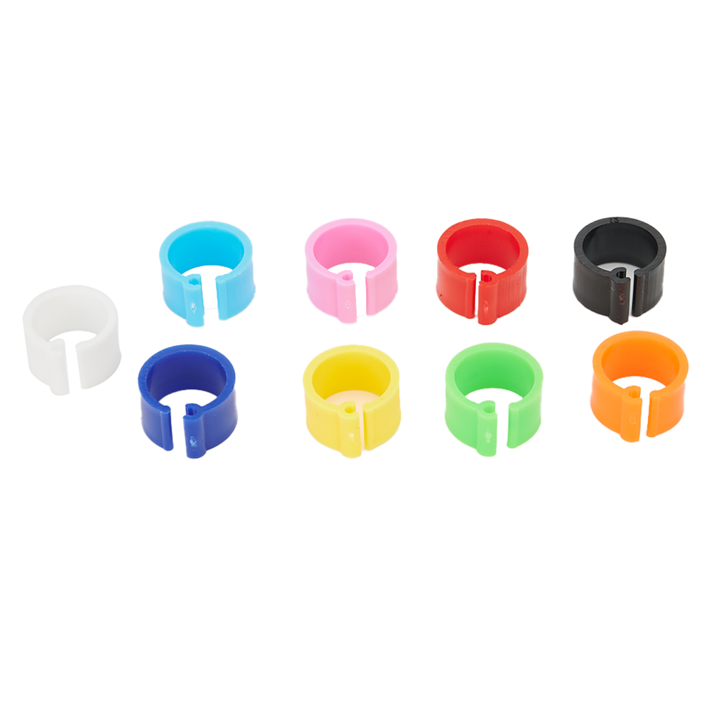 Plastic Re-use 7mm /0.27 Inch 10 colors Chicks Rings Poultry Leg Band Bird Pigeon Parrot 100Pcs Clip Useful Newest