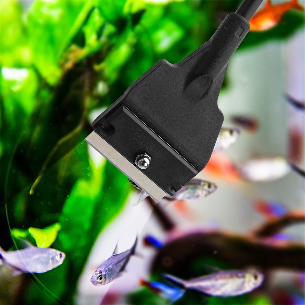 Stainless Steel Aquarium Fish Tank Algae Scraper Blade Aquatic Water Live Plant Grass Cleaning Multi-Tool Cleaner Kit Set