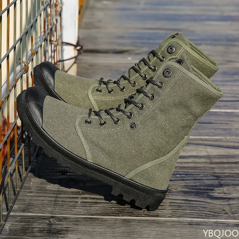 men Outdoor shoes thick-soled high-top canvas shoes men flip fashion sports shoes 2022