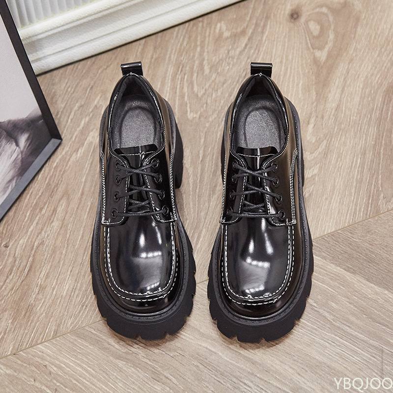 Small Uniform Leather Female British Girl Japanese Wild Black Retro Mary Jane Lolita Platform Shoes Low Hee 9dae