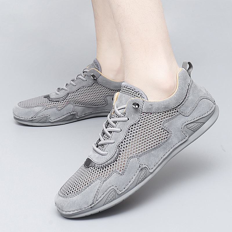 NEW Brand Casual Golf Round Toe Breathable Mesh, Handmade Shoes, Discounted Men's White Sports Shoes