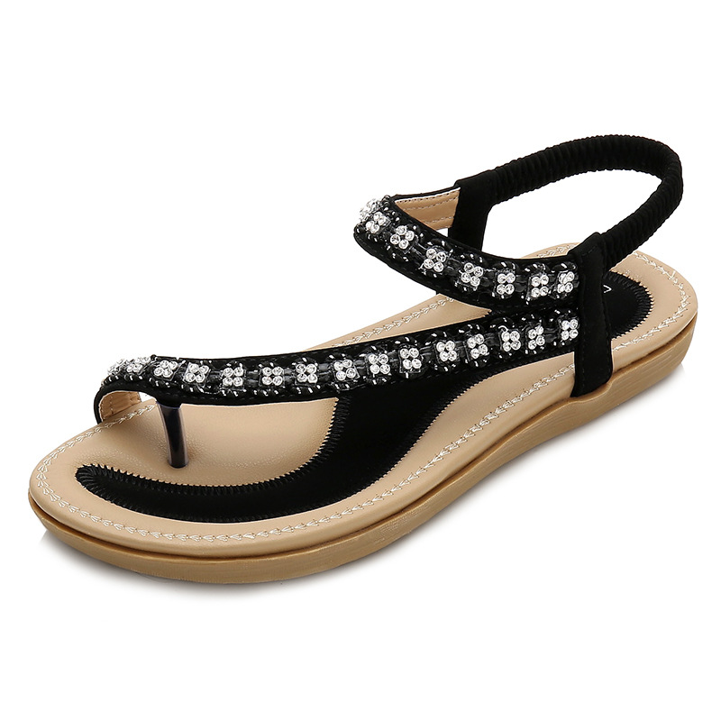 2025 NEW Flat New Fashion Rhies Bg Women Sandals Summer Beach Sandalias Outdoor Comfortable Casual Ladies Slippers d