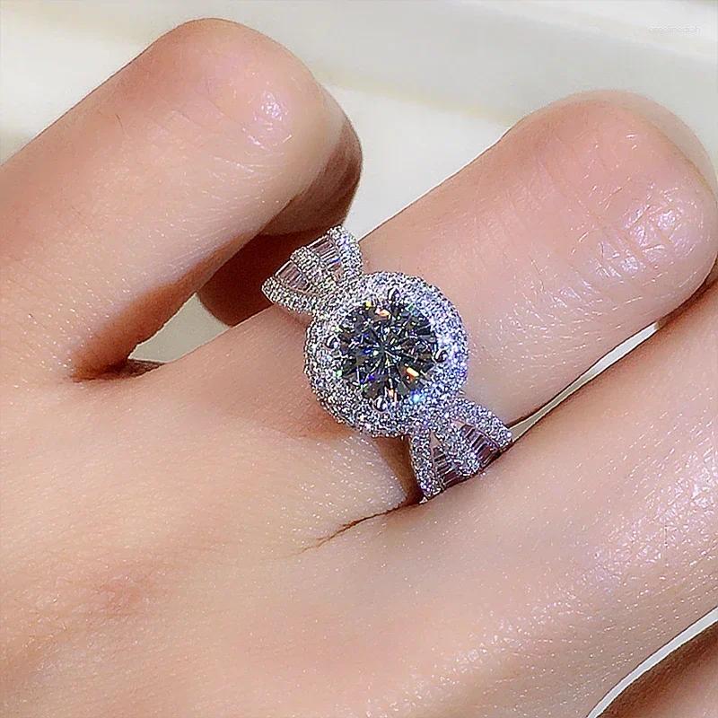 wedding rings 2024 gorgeous graceful band bridal shining finger ring with bright zirconia elegant lady highquality jewelry