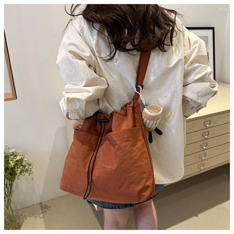 2025 NEW Hobo Canvas Shouler Bag For Women Multy Pockets Crossbody Bags Female Light Weight Tote Purse In Beige Green Orange zhanyishengli