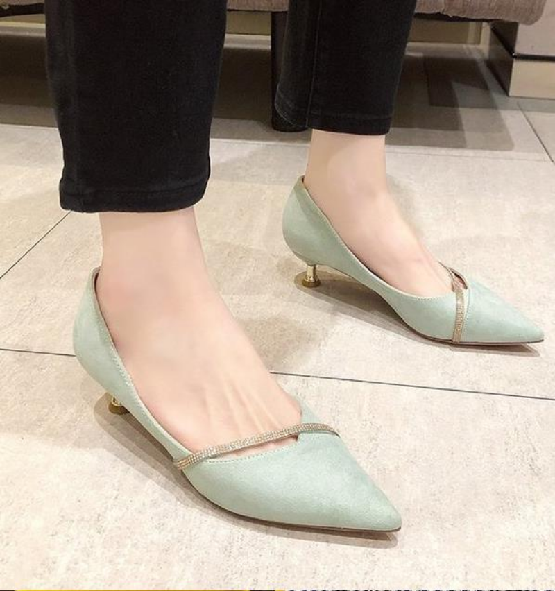 Pumps New Crystal Sgback New High Heels Summer Bride Comfortable Triangle Heeled Party Wedding Women Shoes e934